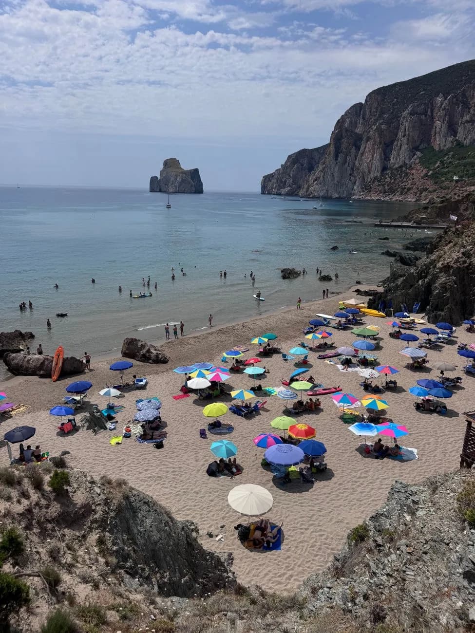 Plage sarde soumise à quota en été