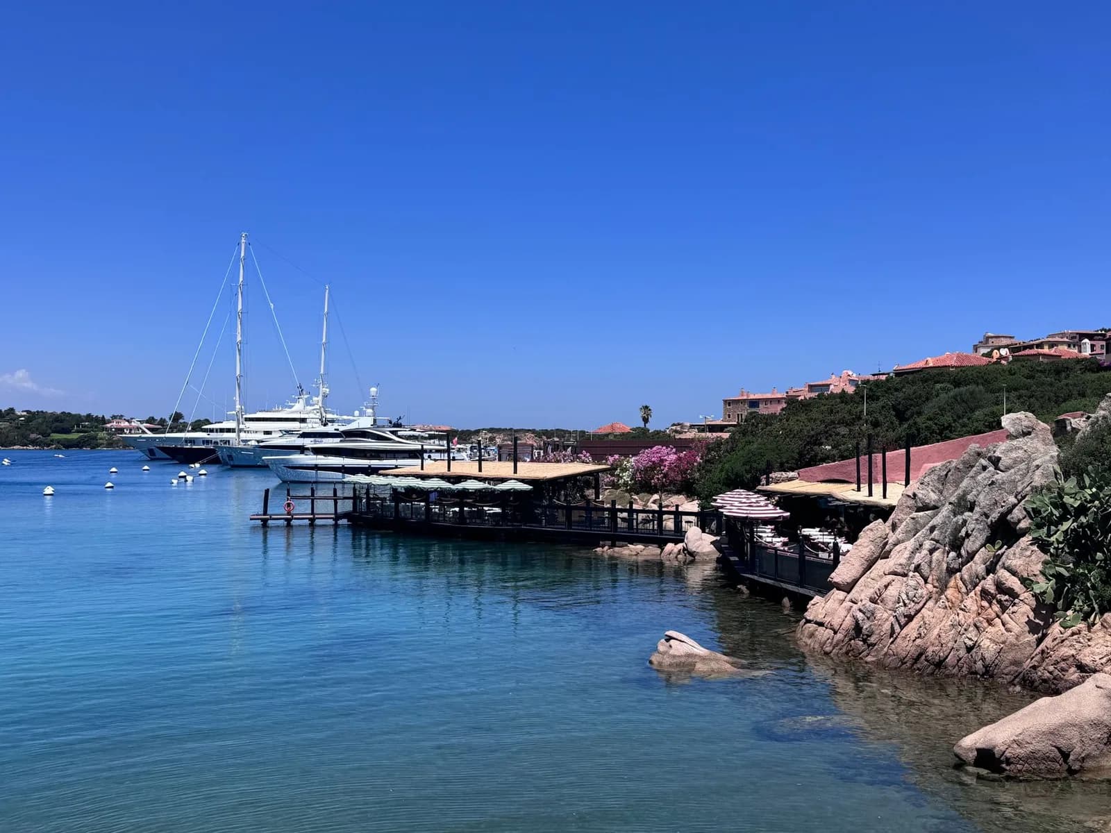 Yachts amarrés à Porto Cervo